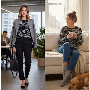 Philosophy Animal Tiger Gray stripe Sweater Size Large